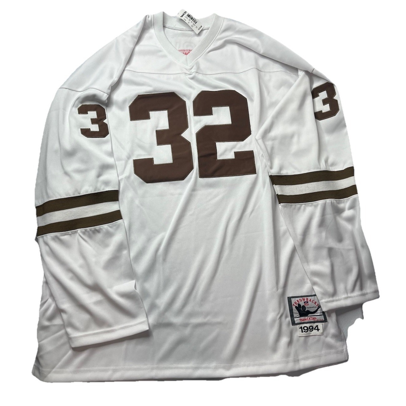 Vtg Mitchell & Ness #32 Brown Jersey Sz 54 With Tags White Rare *Read* Cleveland